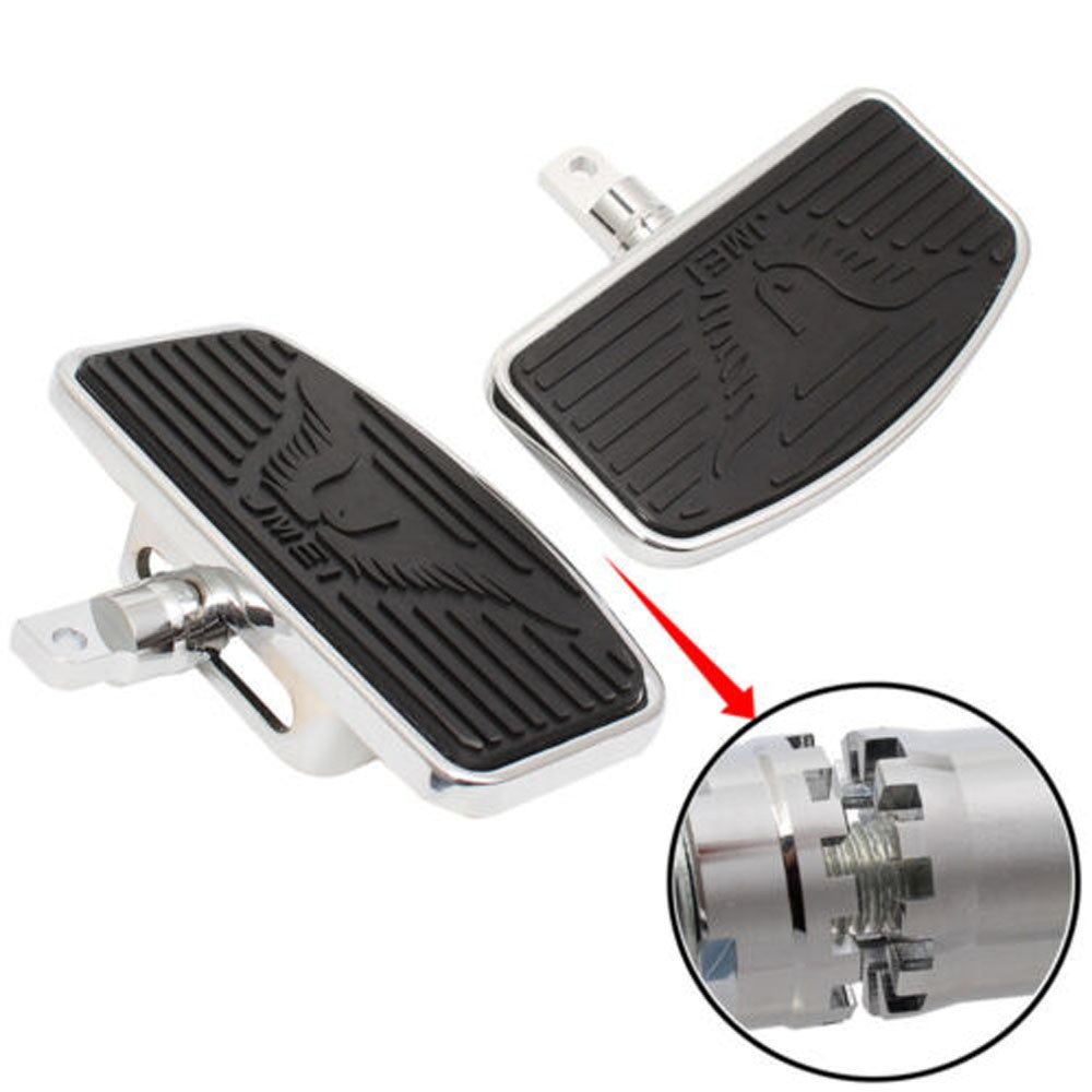 Descanso de Pé Ajustável para Passageiro de Motocicleta - Pedaleira Estilo Plataforma Ajustável para Harley Dyna Electra Glide