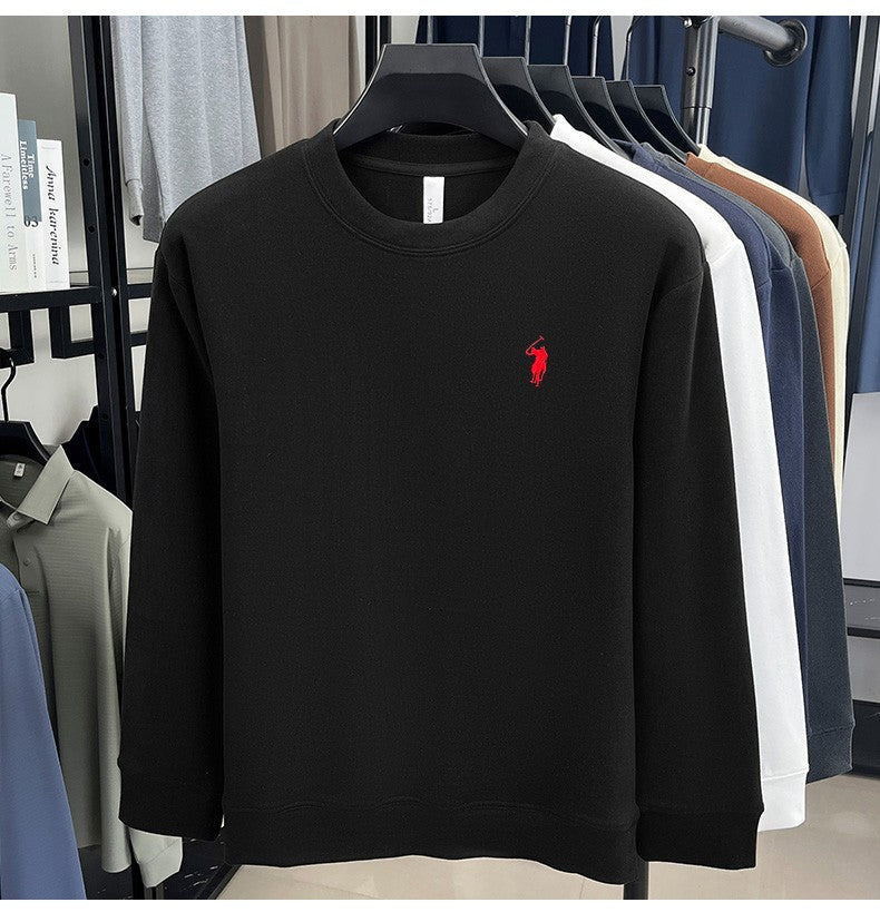 Luxury brand long sleeve T-shirt men's autumn Paul trendy exquisite pony embroidery pullover loose casual round neck sweatshirt
