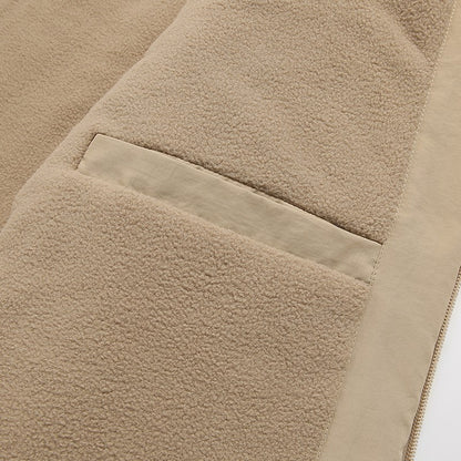 Jaqueta de Pesca Masculina Externa Capuz Larga Forro Polar Grosso Casaco Outono Inverno Jaqueta Casual Simples Versátil Casaco Acolchoado de Algodão