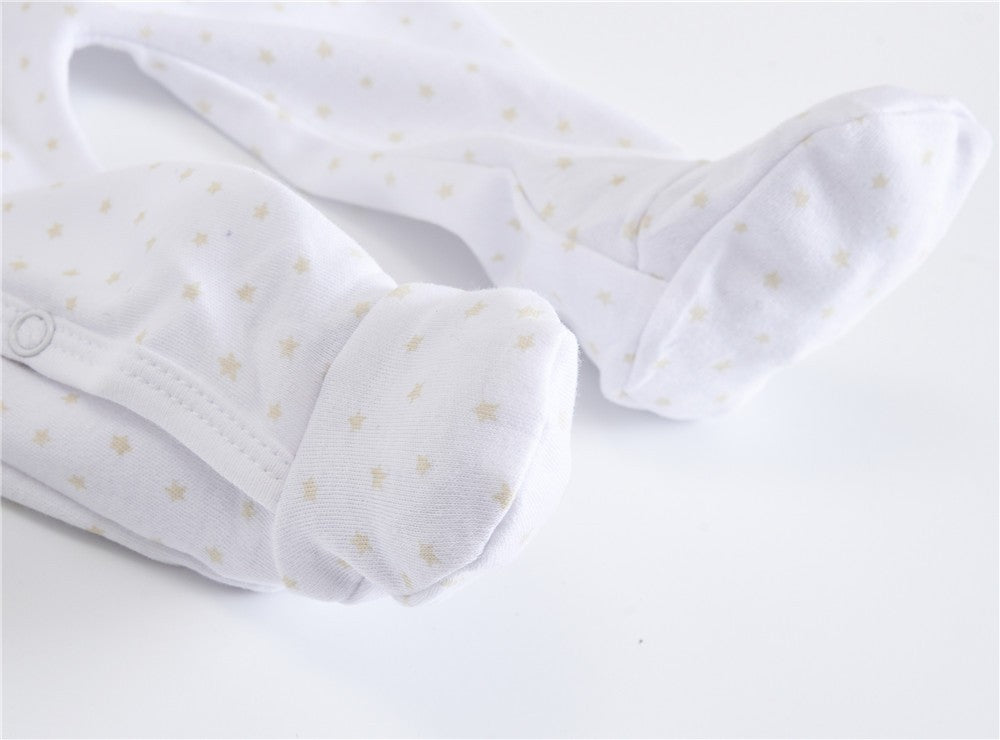 Kavkas 3 Pcs/lot Baby Boy Rompers 0-12M 100% Cotton Newborn Long Sleeve Clothes Cartoon Print Girls Items