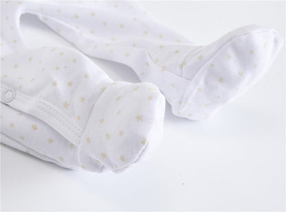 Kavkas 3 Pcs/lot Baby Boy Rompers 0-12M 100% Cotton Newborn Long Sleeve Clothes Cartoon Print Girls Items