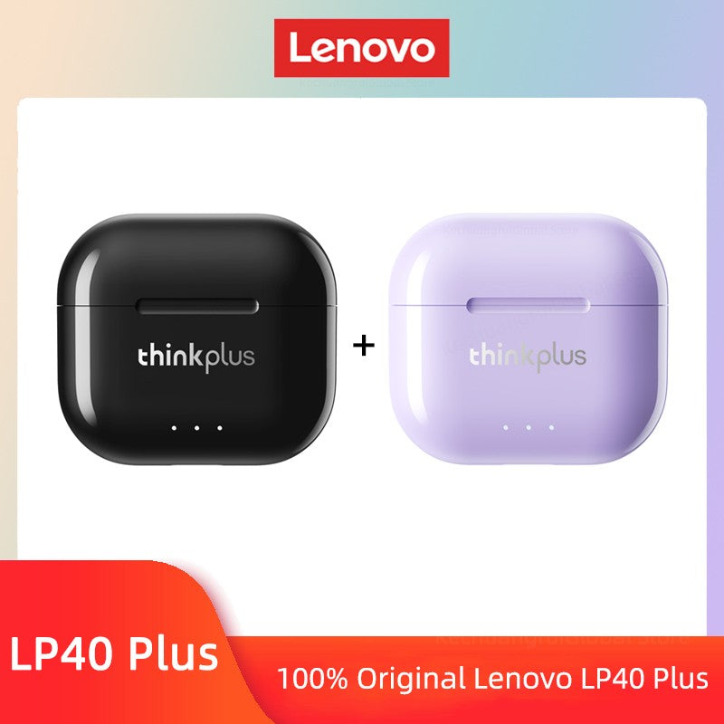Original Lenovo LP40 Plus Earphones TWS LP40 II Wireless Bluetooth 5.3 Headphones Sport Noise Reduction Touch Control Earbus New