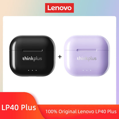 Original Lenovo LP40 Plus Earphones TWS LP40 II Wireless Bluetooth 5.3 Headphones Sport Noise Reduction Touch Control Earbus New