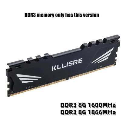 Memória Kllisre DDR3 DDR4 8GB 16GB Ram 1600 1866 2666 3200 MHz Memória de Desktop DIMM Não-ECC