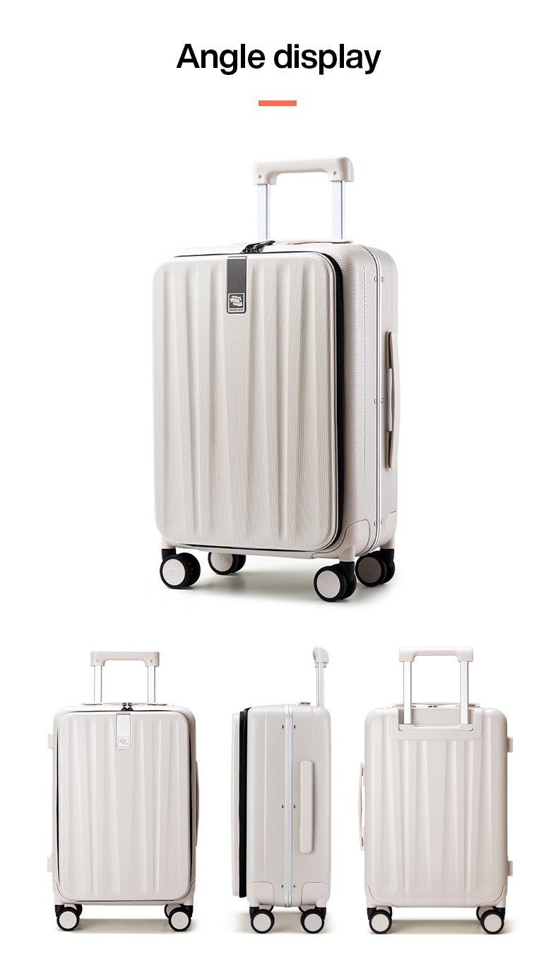 Mala de Bordo Hanke Innovative Design 20" Mala de Viagem 24" com Moldura Estreita de Alumínio Estética Hardside PC e Rodas Giratórias H9860