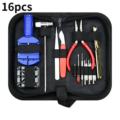 Kit de Ferramentas para Reparo de Relógios Removedor de Pinos de Pulseira Abridor de Caixa Removedor de Pinos de Mola Substituição de Bateria de Relógio Conjunto de Agulhas de Pulseira Acessórios