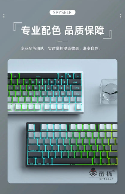 Keycaps Cherry de luz diurna originais novos 2025 PBT translúcidas com cor gradiente e gravação lateral personalizadas para teclados mecânicos MX