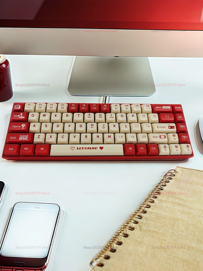 AK680 Mechanical Gaming Keyboard Wired Hot Swap 68 Keys Ergonomic E-Sport Office Type-C Laptop Accessory Gamers and Professional