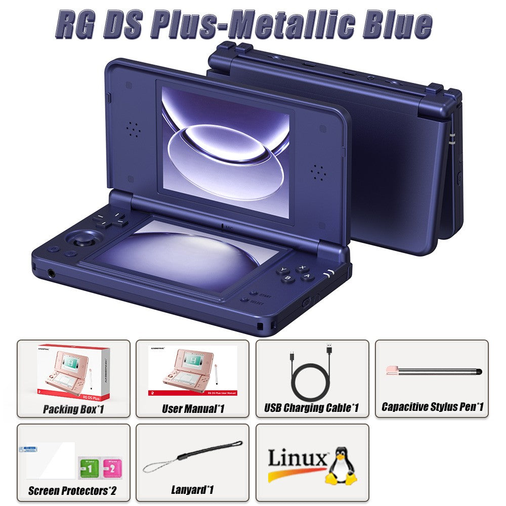 Anbernic RG DS Plus Portable Handheld Game Console Dual Screen 4.3 Inch IPS Retro Gaming Emulator With 4000mAh Battery Streaming