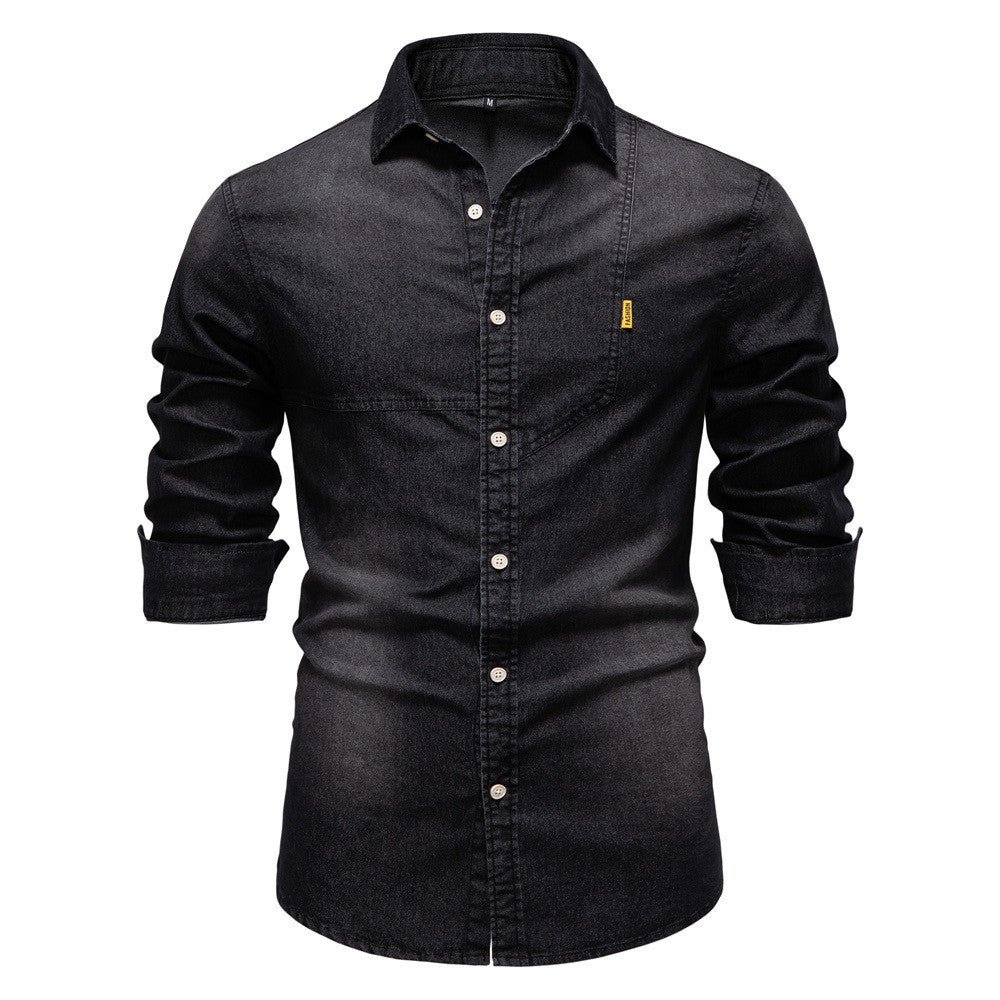 Spring Autumn New Men's Denim Shirts Fashion Casual Long Sleeve High Quality Cotton Shirt Jackets Vintage Slim Male Jean Shirts