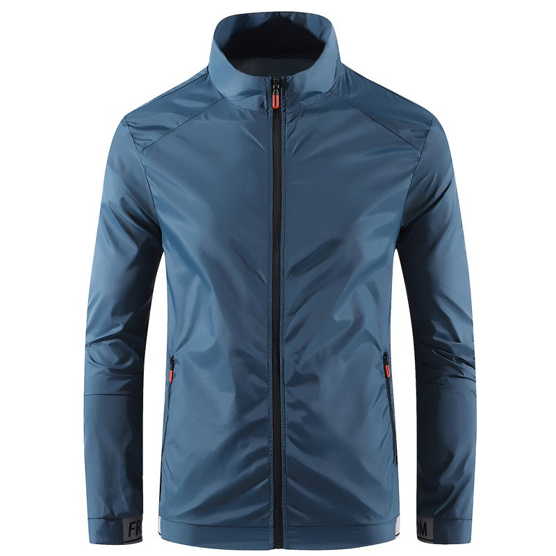 Men's sun protection clothes for summer ultra-thin breathable ice silk trendy fashion UV resistant air conditioning jacket jacke