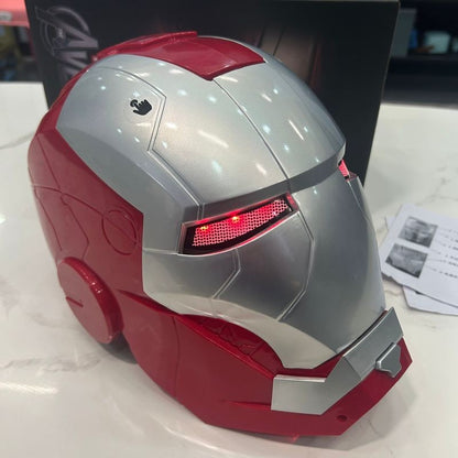 Máscara Elétrica Usável Capacete Homem de Ferro 1:1 Abertura Automática Manual e Fechamento Manual Personagens Modelo Brinquedos Adultos Presentes de Aniversário