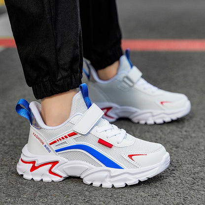 Lightweight Children's Black Sneakers Breathable Mesh for Boys School Casual Walking Shoes Non slip Sport Kids Girl Running Shoe