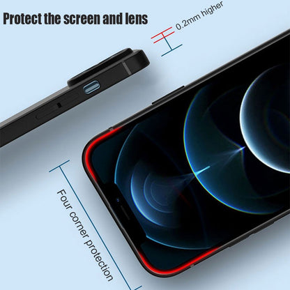 Capa de Telefone Preta de Luxo para iPhone 16 15 14 11 12 13 Pro Max 7 8 Plus 13 Mini 16E SE 2022 Xr X Xs Capa Traseira Fosca Macia