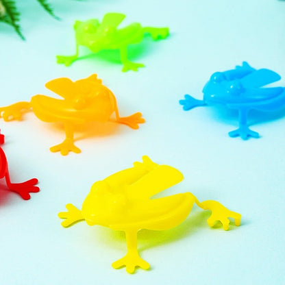 30 Pcs Mini Candy Color Leap Frog Bounce Fidget Toys for Kids Classic Stress Reliever Christmas Party Favors And Prizes
