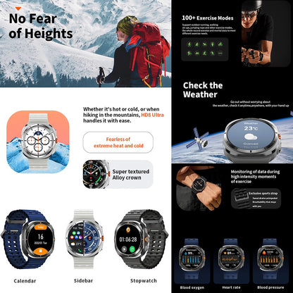 2025 New Watch8 Ultra Smart Watch Classic NFC Health Monitoring  Bluetooth Call 3ATM Waterproof HD Smartwatch For IOS Android
