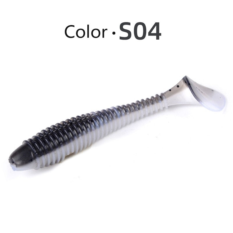 Iscas de Pesca MEREDITH Swing Impact FAT 75mm 85mm 180mm Iscas com Cauda de Remo Wobbler Isca Macia de Pesca para Baixo Isca de Silicone