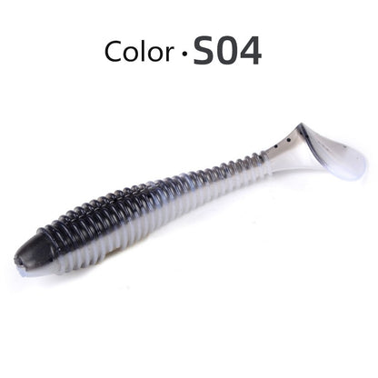 Iscas de Pesca MEREDITH Swing Impact FAT 75mm 85mm 180mm Iscas com Cauda de Remo Wobbler Isca Macia de Pesca para Baixo Isca de Silicone