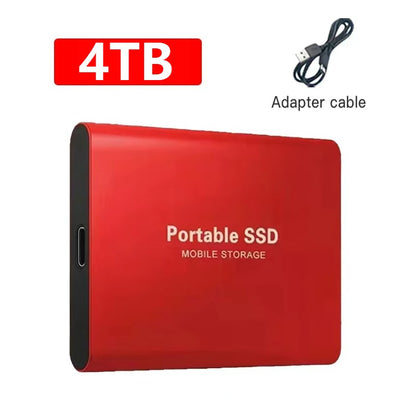 SSD Portátil de Alta Velocidade 1TB Disco Rígido Externo Interface USB3.1 Disco Rígido 2TB Unidade de Estado Sólido 4TB Armazenamento em Massa para Laptop/PC
