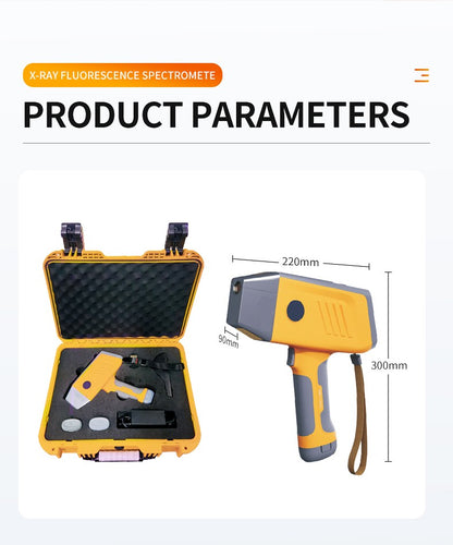 Espectrômetro de fluorescência de raios X (XRF) portátil manual, analisador mental XRF, analisador de ouro por raios X
