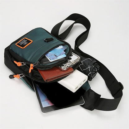 New Men Shoulder Bag Business Chest Multi-Layer Single Crossbody Portable