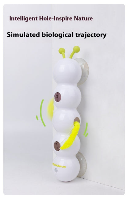 Brinquedo inteligente e interativo para gatos, ativação móvel de despertar, vareta tipo minhoca, brinquedo com cauda, orifício de salto automático, interativo