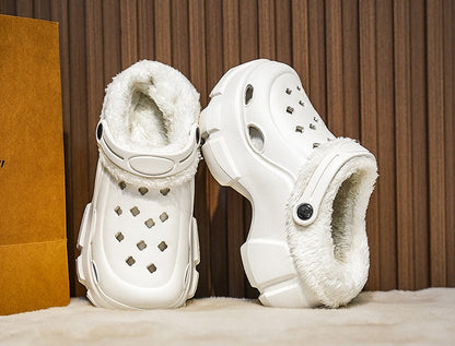 New Women's Winter Platform Sandals Slippers Shoes Outdoor Thick Sole Shoes Lightweight Breathable Women Fur Flats slippers