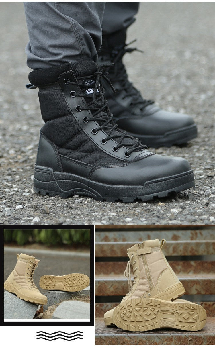 Botas Táticas Masculinas Botas de Força Especial Botas de Combate no Deserto Botas de Caminhada ao Ar Livre Botas de Tornozelo Masculinas Botas de Segurança para o Trabalho