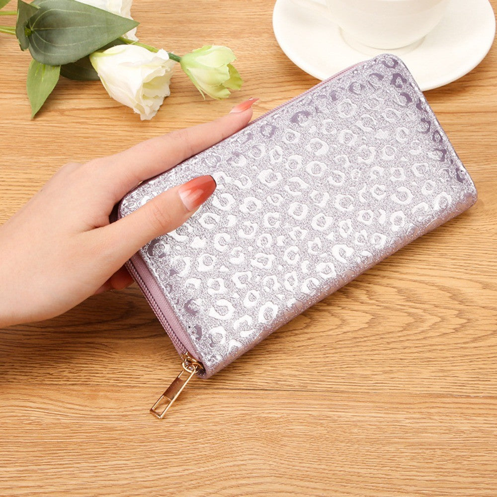 Fashion PU Leather Leather Women Wallets Glitter Pattern Large Capacity Clutch Bag 6 Colors Coin Purse Women