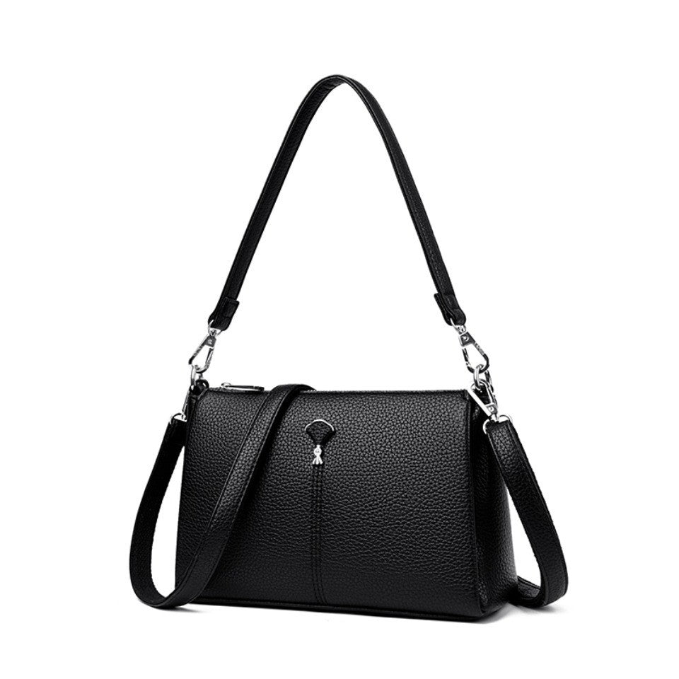 Top Quality Pu Leather Female Crossbody Three Layers Pockrts Bag Elegant Shoulder Bags for Women Casual Purses and Handbags Sac