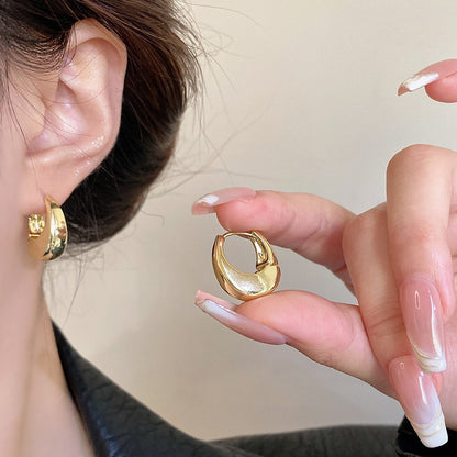Brincos de pino em forma de folha de aço inoxidável para mulheres e meninas joias da moda da moda de alta qualidade elegantes e delicadas ideias de presente