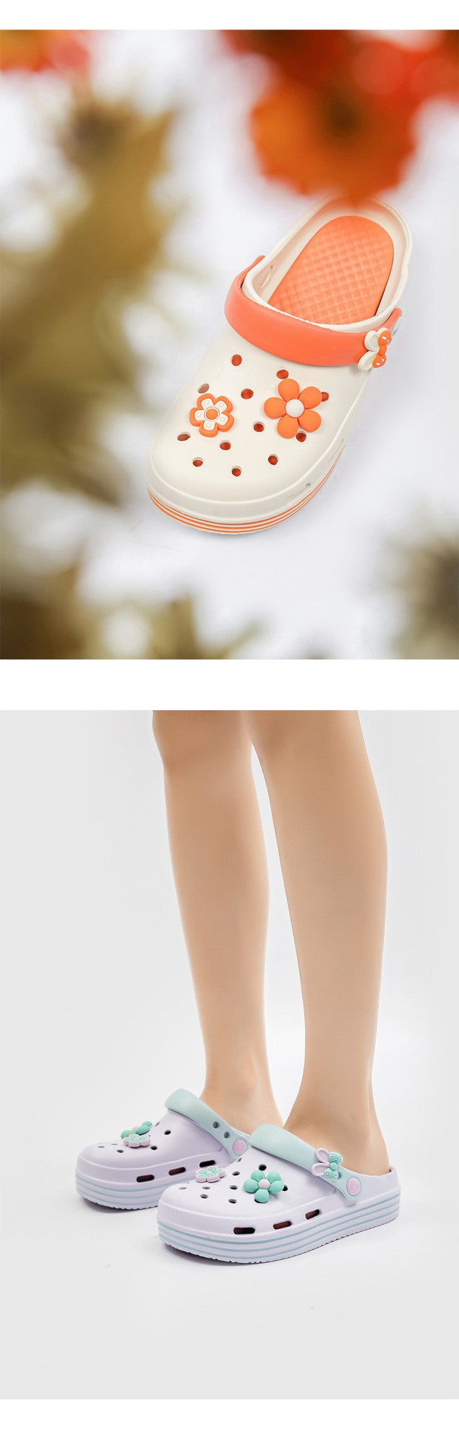 Women's Cute Platform Garden Clogs, Solid Color Closed Toe Non-slip Sandals, Indoor & Outdoor Slides