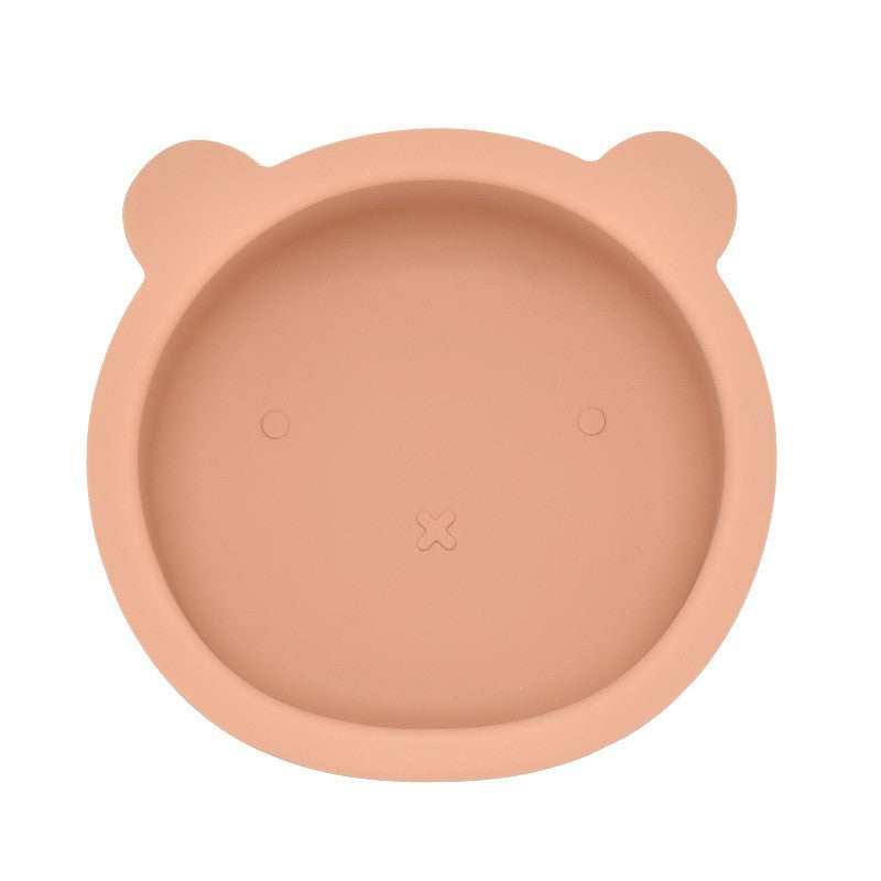 BPA Free Baby Silicone Feeding Bowl Cartoon Dishes For Kids Suction cup Anti-Drop Non-Slip Dinnerware Autonomous eating training