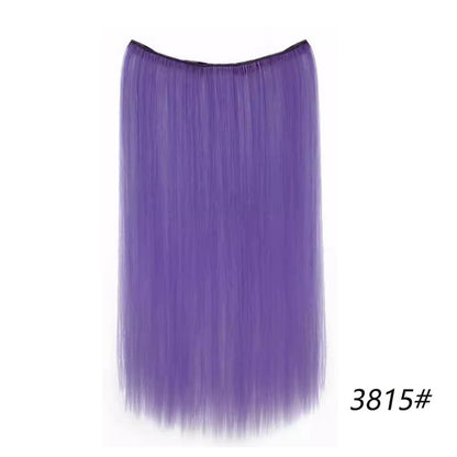 Extensões de cabelo coloridas de uma peça, sem rastros, de orelha a orelha