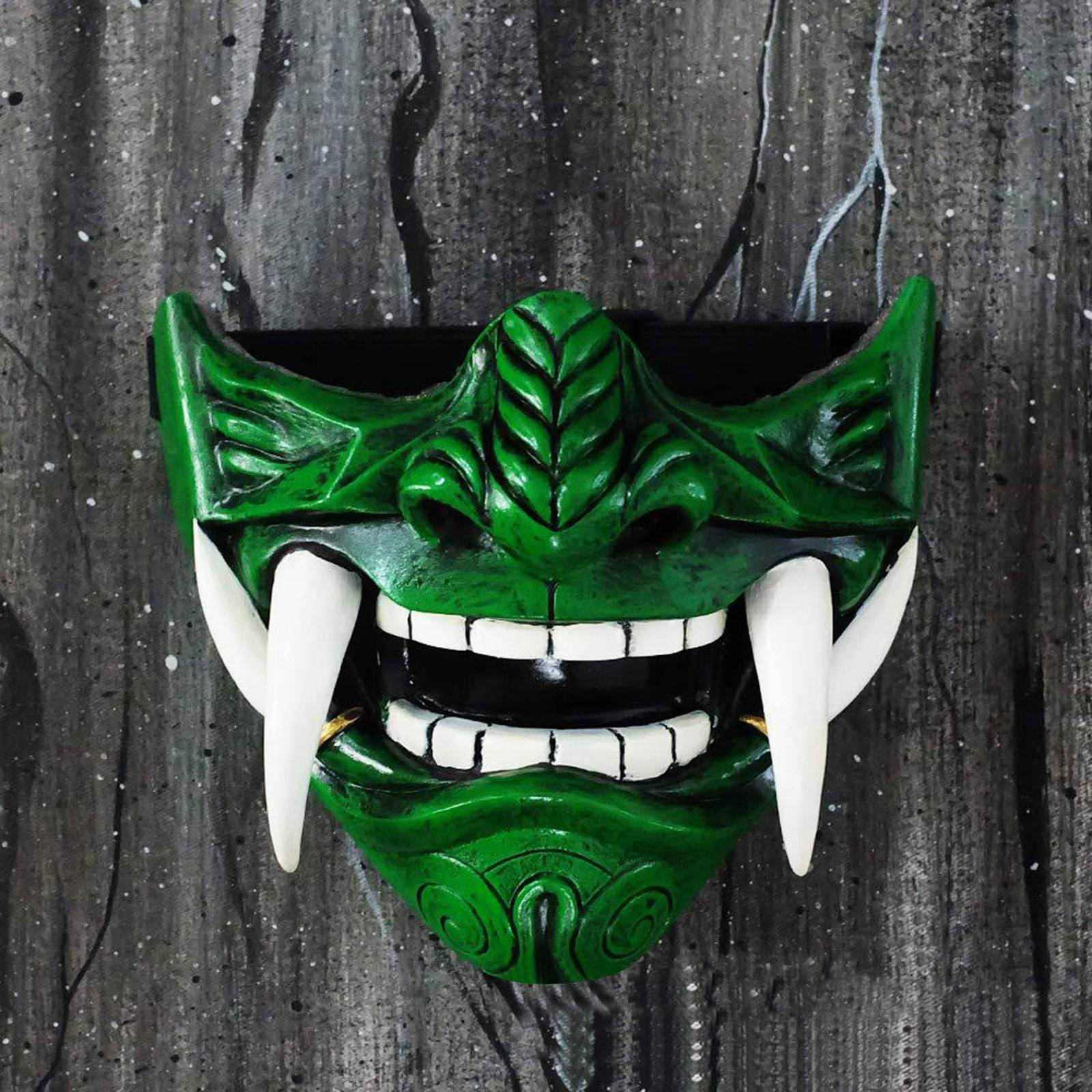 Japanese Samurai Oni Demon Mask Cosplay Horror Prajna Hannya Evil Killer Thicken Plastic Masks Halloween Party Costume Props