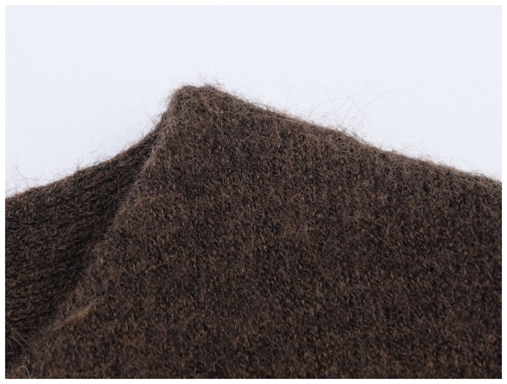 Ladies Coat With Plush Hem Faux Fur Single Breasted Patchwork Knitted Coat Autumn And Winter Daily Fashion Versatile Coat