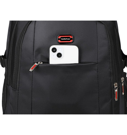Mochila espaçosa para viagem - alças ajustáveis, fecho de zíper durável, design de cor sólida - perfeita para viagens, negóci