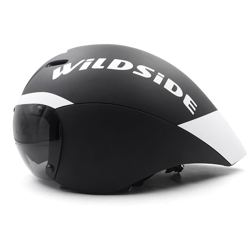 Capacete de Ciclismo de Estrada Wildside Aero TT Capacete de Segurança para Bicicleta de Triathlon Ultraleve com Óculos Acessórios para Bicicleta