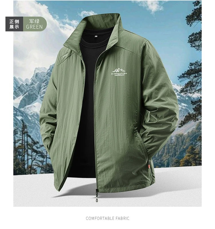 2025 Men's Summer Sun Protection Jacket Ultra-Light Thin Skin-Friendly Breathable UV Proof Fishing Ice Silk Sunscreen Coat