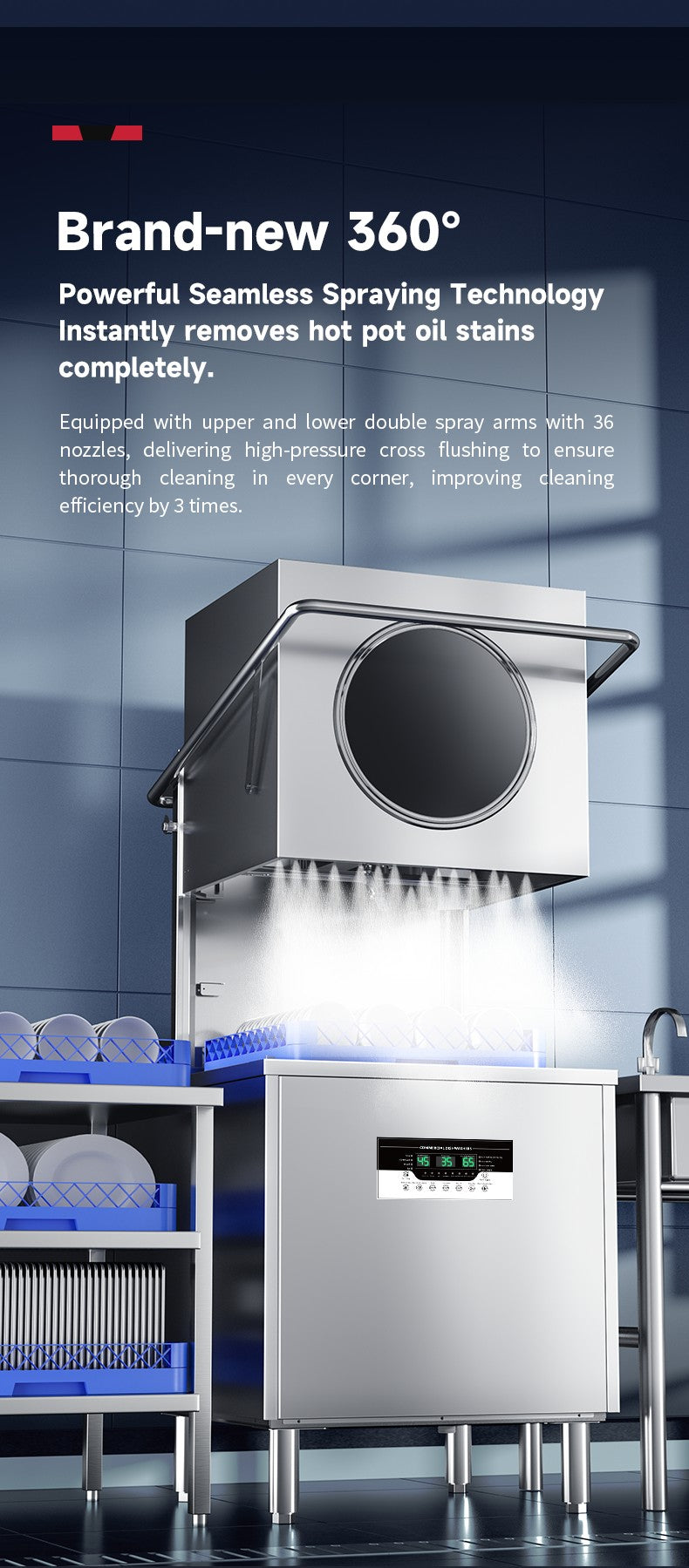 Automatic Stainless Steel Commercial Dishwasher Restaurant Hotel Dish Washing Machines for Washing Dishes