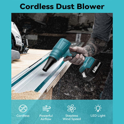 Soprador de ar elétrico sem fio Turbo Jato Recarregável Portátil Para Folhas de Jardim Ferramenta de Sopro de Poeira Para Bateria Makita 18V