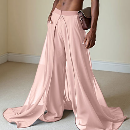 INCERUN Men's Pants Patchwork Elastic Waist Loose Casual Long Trousers Men Streetwear 2025 Fashion Male Irregular Pants S-5XL