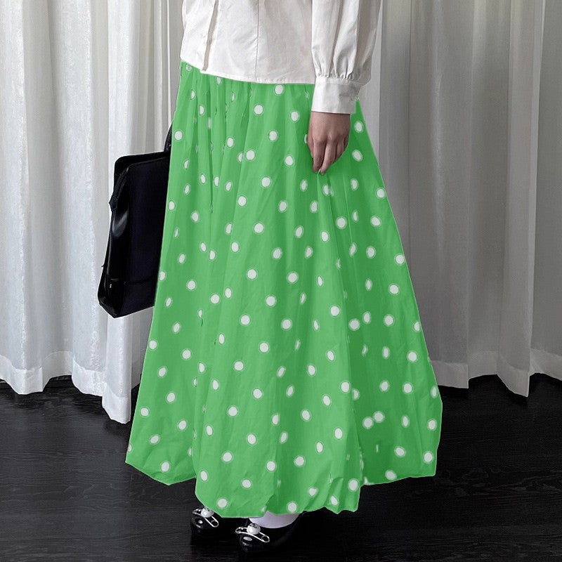 VONDA Polka Dot Bohemian Long Skirts Women Oversize Casual Elastic Waist Jupes Faldas Saia 2025 Autumn Maxi Skirt Plus Size 5XL