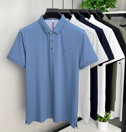 Summer luxury brand short sleeve POLO shirt men's fashion custom design embroidered top comfortable breathable casual T-shirt