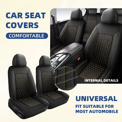 Conjunto Completo de Capas de Assento de Carro Universais para SUV Sedan Van - Banco Traseiro Dividido Dianteiro Proteção Interna Automotiva 0910