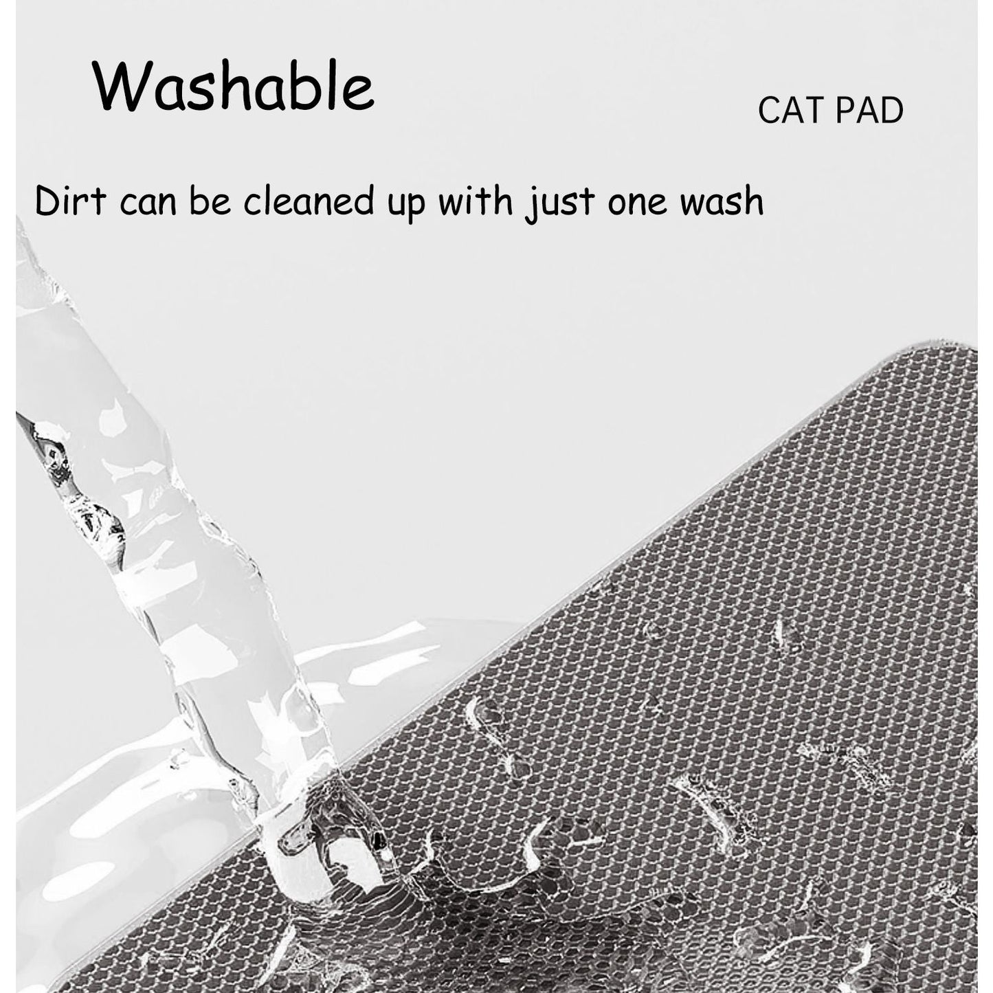 Tapete higiênico para gatos 60CMX90CM à prova d'água, camada dupla, para caixa de areia, tapete para gatos, tapete lavável e antiderrapante, para limpeza de animais de estimação