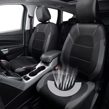 9 Pieces/set Car Seat Cover Car Leather Breathable Fabric Universal Pu Leather Car Seat Cushion Front And Rear Seat Full Protect