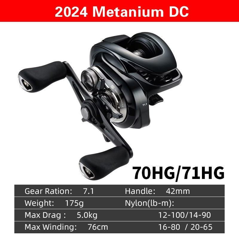 2024 SHIMANO Metanium DC Low Profile Fishing Baitcaste Reel 6.2:1/7.1:1/8.1:1 10+1BB 175g MGL SPOOL