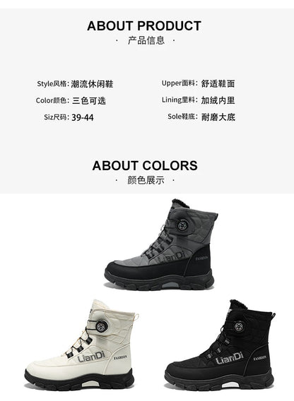 Men Top Quality Casual Snow Boots Waterproof Warm Winter Shoes Men Hiking Boots Outdoor Mountain Climbing Sneaker Man Trekking