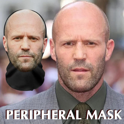 3DPattern Mesh Face Mask Head Cover Party Cosplay Props Funny Face Printed Head Scarf Famous Person Ice Silk Sunscreen Head Mask